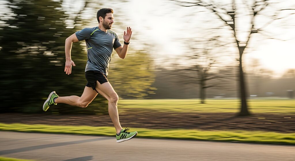 man running outdoors