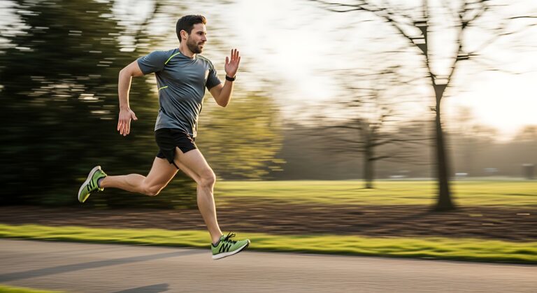 man running outdoors