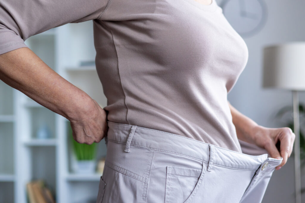 older woman losing weight